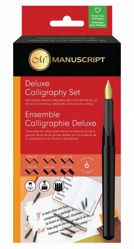 Manuscript Classic Deluxe Calligraphy Pen Set - Deluxe 6 Nibs (Left Handed)